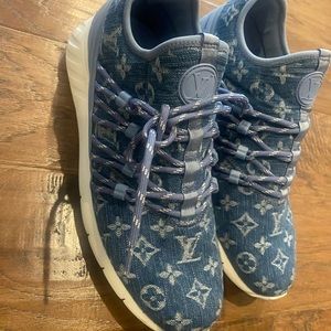 Louis Vuitton denim sneakers Women’s 9 / Men’s 7 WORN